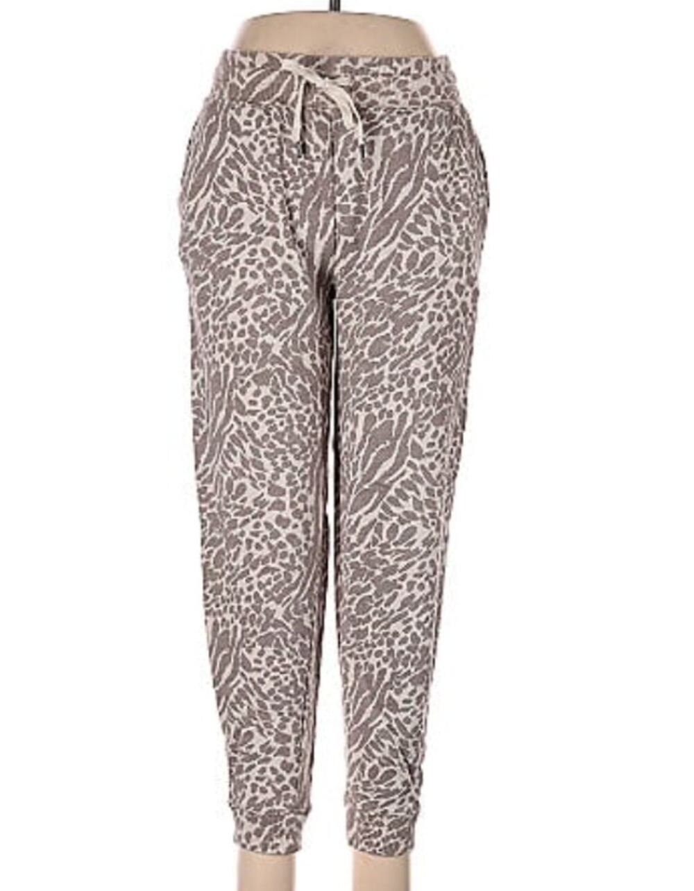 RAILS Oakland Animal Spots Slim Fit Jogger Bottoms Pants Natural Cream Taupe  L